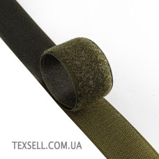 Липучка 40 мм Петля Olive — текстильна застібка Loop